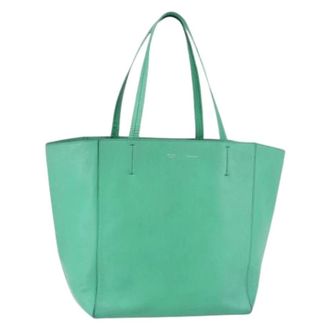 Celine Pre-owned Tote Bags, female, Green, Size: ONE SIZE Pre-owned Vintage Leather Tote Bag
