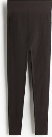H&M MAMA Nahtlose gerippte Leggings - Brown