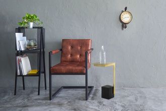 Kayoom Beistelltisch »Rocio 225, Passender Marmorfuss in kantigem Design« 1 Stk. tlg. Eckiger Marmorfuss, eckige Ablagefläche und Gestell aus Edelstahl