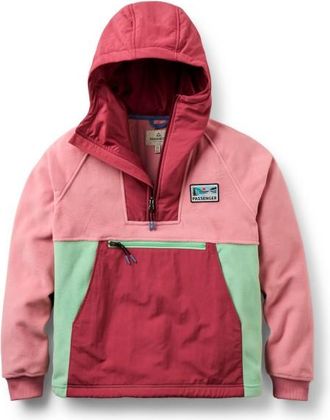 Passenger Alexander 3.0 Recycled Hooded Polar Fleece Fleecejacke f&uuml;r Damen | rosa