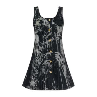 Ganni Dames, Jurken, Zwart, Maat: XS Denim