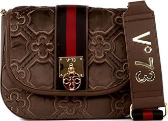 V° 73 pattern stripe shoulder bag - Brown