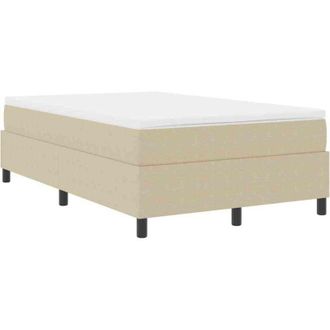 vidaXL Vidaxl Cama Con Somier Y Colch&oacute;n En Verde Claro Y Gris, Peque&ntilde;o Doble, Tela De Serpiente