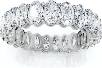 Pompeii3 5 1/2CT Oval Diamond Eternity Ring White Yellow Rose Gold or Platinum Lab Grown