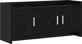 vidaXL Mueble De Tv 102 X 33 X 47 Cm Roble Negro Madera De Ingenier&iacute;a Vidaxl