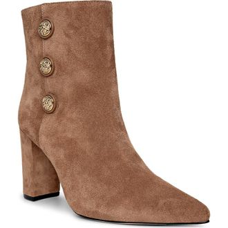 L'agence Theodora II Pointed Toe Bootie in Sand Suede at Nordstrom Rack, Size 9.5