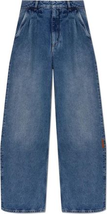 Off-white Wijde Pijpen Jeans - Dames - Loose Fit Jeans - Blauw - W25 - Katoen - Jeans