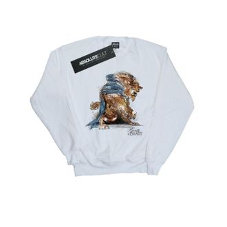 Disney Heren Beauty And The Beast Beast Sketch Sweatshirt (Wit)