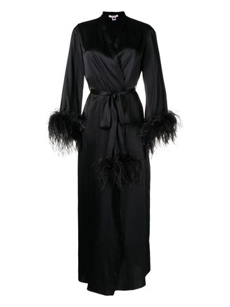 Gilda & Pearl Camille long robe - Black
