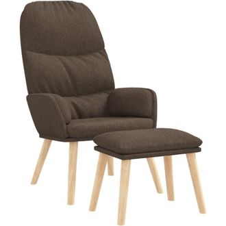 vidaXL Sill&oacute;n De Relax Con Reposapi&eacute;s De Tela Gris Taup&eacute; Vidaxl