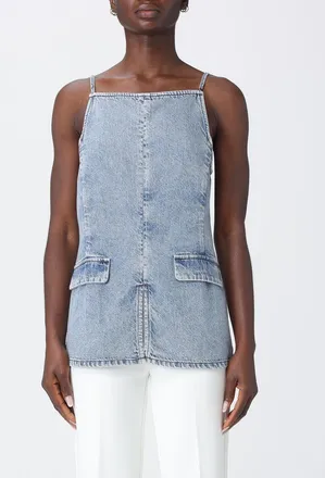 A|X Armani Exchange Top di jeans con schiena aperta