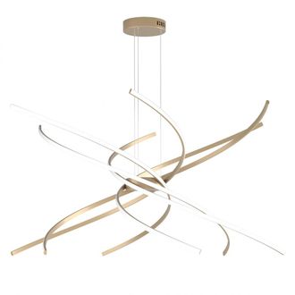 Top-Light Lampadario Led Top Light Tornado 1163 S100 Oro 220v 6874lm Sospensione Classica, Tonalit&agrave; Luce 4000&deg;k (luce Naturale)