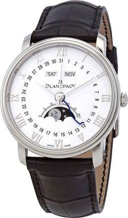 Blancpain Villeret Moonphase Automatic White Dial Mens Watch 6654-1127-55B