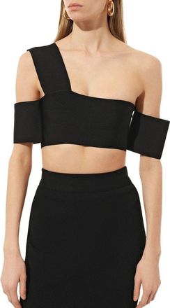 Alexander McQueen Womens Black Elastane Tank Tops