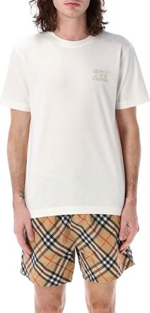 Burberry White Logo Crewneck T-Shirt