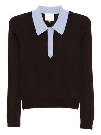 Reformation Hermia polo - women - NATIVA Wool - M - Brown