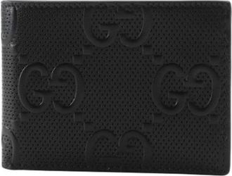 Gucci Pre-owned GG Embossed Calfskin Wallet - Heren - Vintage Accessoires - Zwart - ONE Size - Leer - Vintage