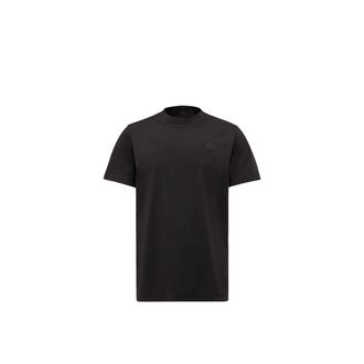 Moncler Logo Patch Cotton T-shirt Black Size 3XL