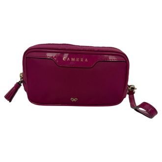 Anya Hindmarch Anya Hindmarch Gele Rits Camera Schedetas in Roze Nylon
