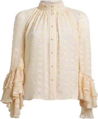 Etro Jacquard Shirt With Ruffles And Fil Coup&eacute;