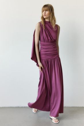 H&M Draped Jersey Dress in Purple at Nordstrom, Size Xx-Large