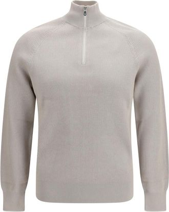 Brunello Cucinelli Light Grey Knitted Sweater