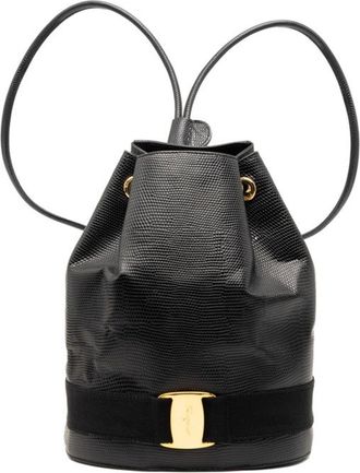 Ferragamo Black Pvc Leather Backpack (Pre-Owned)