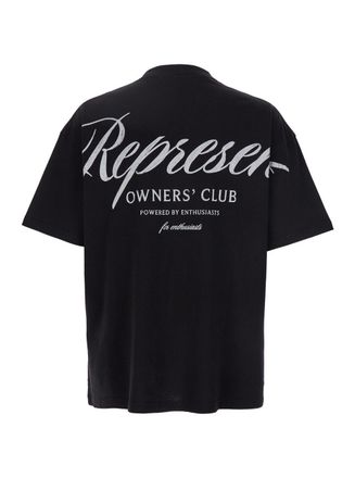 Represent Mens T-Shirt Owners Club Black Cotton T-Shirts And Polos