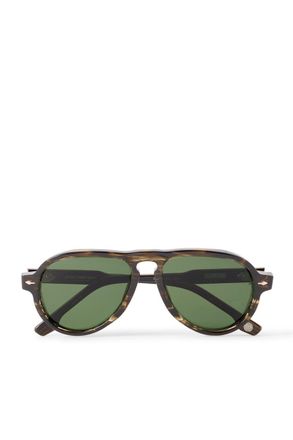 Jacques Marie Mage + Yellowstone Forever Montana D-Frame Tortoiseshell Acetate Sunglasses