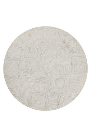 Wecon Home Alfombra redonda crudo dise&ntilde;o tufting a mano en relieve 180 rd