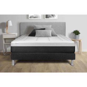 VITALIT Somier Negro + Colch&oacute;n Con Muelles Y Viscoel&aacute;stica 130 X 200