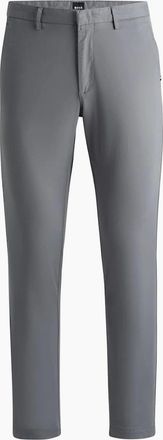 HUGO BOSS Mens Kaito3 Solid Patterned Straight Chinos - Grey - Size: 28W r