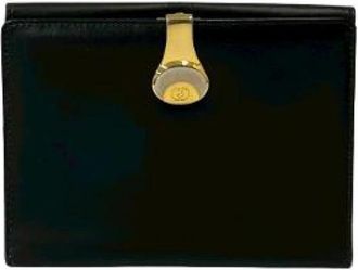 Gucci Pre-owned Leren Bifold Portemonnee - Dames - Vintage Accessoires - Zwart - ONE Size - Leer - Vintage