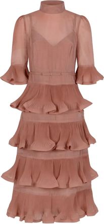 Zimmermann Abito con ruches - Rosa