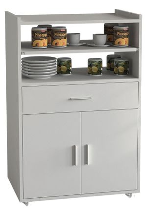 ebuy24 Carro De Cocina Vcm Carro De Rodillos Dimensiones De Posicionamiento Totales: Al. 92 X An. 59 X T. 40 Cm Espacio De Almacenamiento Suficiente Enrollab