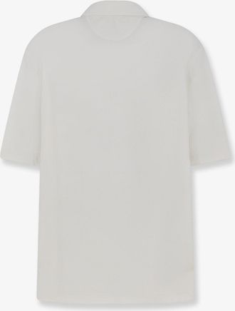 Brunello Cucinelli Mens Polo Shirt Virgin Wool White T-shirts And Polos