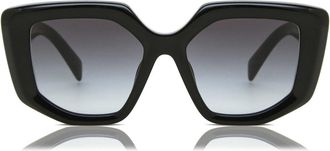 Prada PR 14ZSF Asian Fit 1AB09S Womens Sunglasses Black Size 52