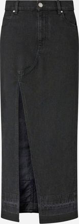 Pinko Black Denim Maxi Skirt
