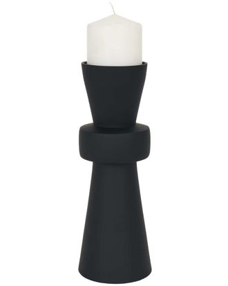 Mercana Odilia Large Smooth Matte Metal Geometric Pillar Candle Holder
