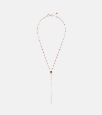 Shay Jewelry Y 18kt rose gold necklace with sapphires