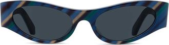 Loewe Occhiali da Sole Rettangolari Signature - - Accessories - Donna - Blu - ONE SIZE