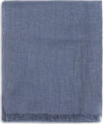 Brunello Cucinelli Blue Cashmere Womens Scarf
