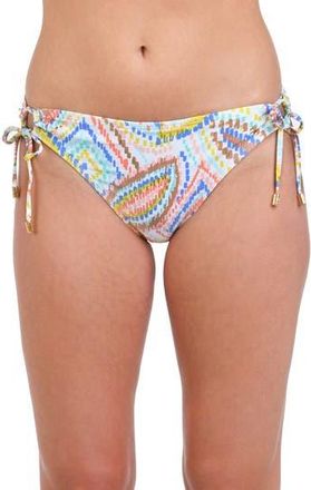 La Blanca Sunbaked Jewels Adjustable Loop Hipster Bikini Bottoms in White Multi at Nordstrom Rack, Size 10