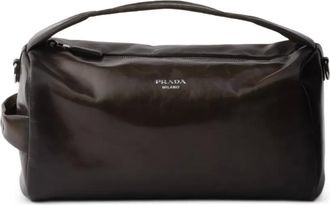 Prada Borsa a spalla con zip - Marrone