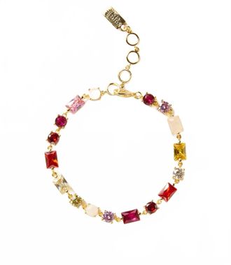Native Gem Womens Calypso Crystal Bracelet In Red