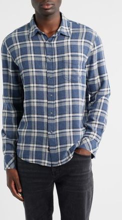Rails Lennox Plaid Flannel Button-Up Shirt in Nocturne Shimmer at Nordstrom, Size Xx-Large