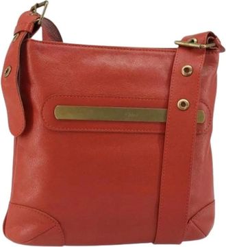 Chlo&eacute; Pre-owned Cross Body Bags, female, Orange, Size: ONE SIZE Pre-owned Leather Shoulder Bag