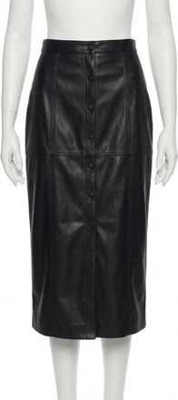 Z Supply Reine Vegan Leather Midi Skirt In Black