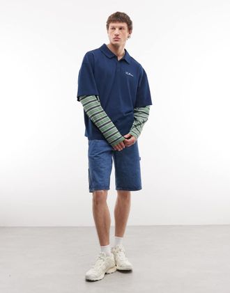 Dickies 1993 - Pantaloncini di jeans blu classico da 28 cm