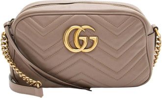 Gucci Matelass&eacute; Leather Gg Marmont Small Camera Bag (Authentic Pre-Loved)